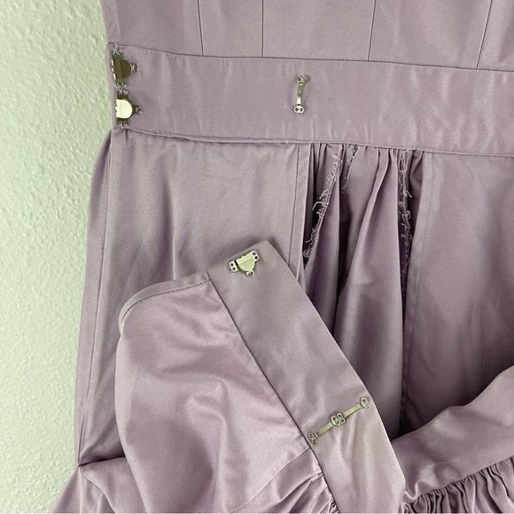 CONTRARIAN Lilac Light Purple Barbara Bibb V Neck Backless Formal Mini Dress - Picture 11 of 13